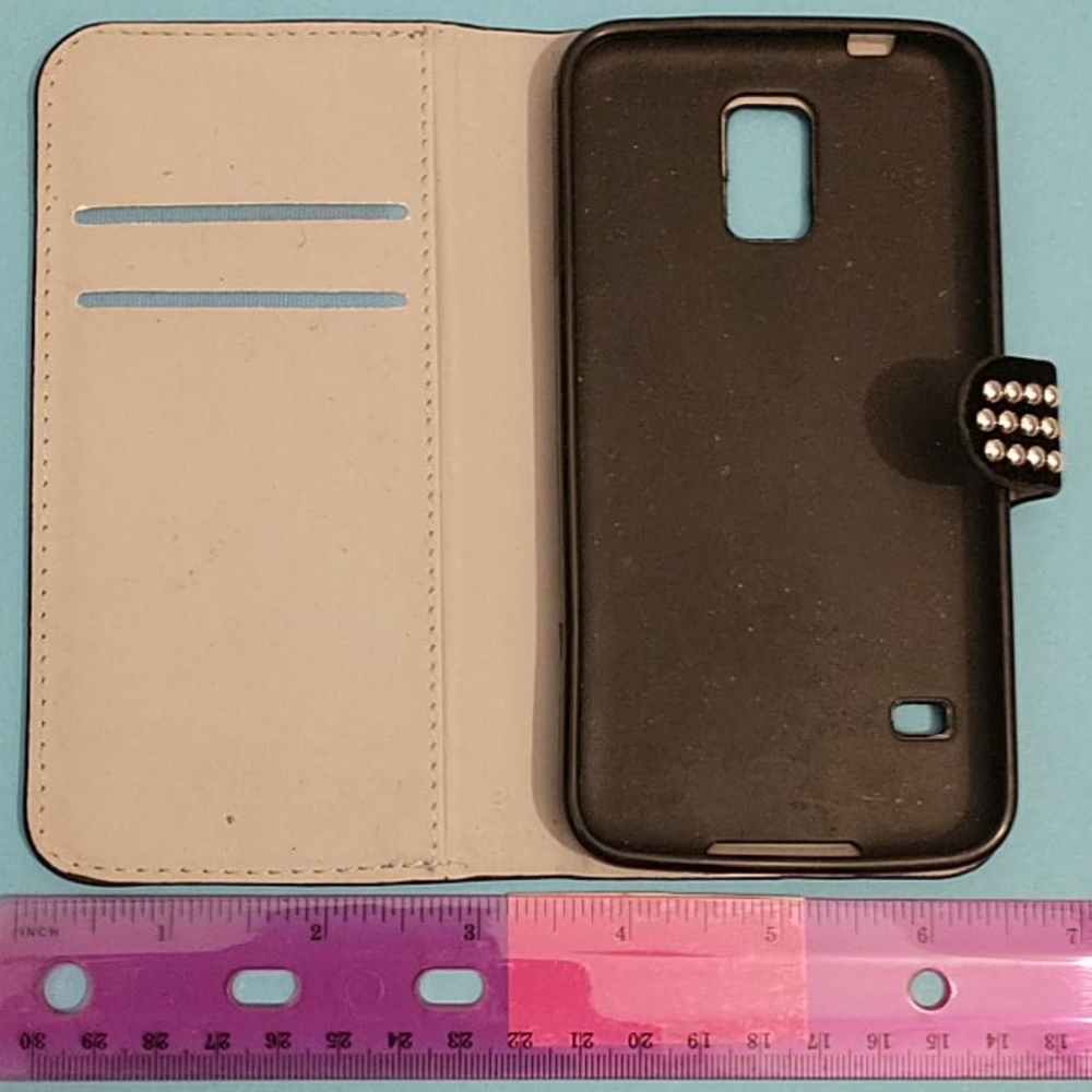 Samsung Galaxy S5 Studded Wallet Case - Picture 4 of 7
